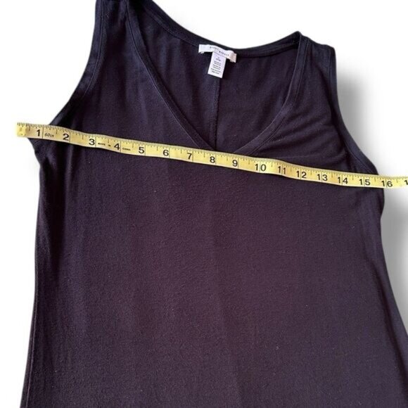 Daily Ritual Black Sleeveless Midi Dress Small Minimalist V Neck Soft Comfy - Picture 4 of 6